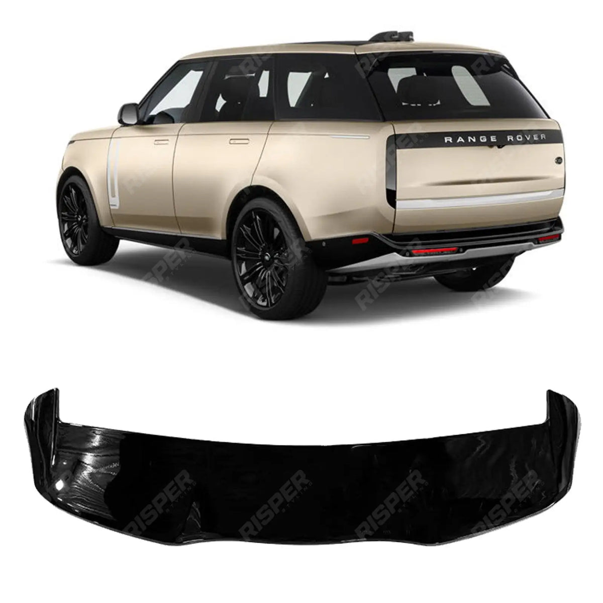 Rear Spoiler In Gloss Black For Range Rover Vogue 2023 on