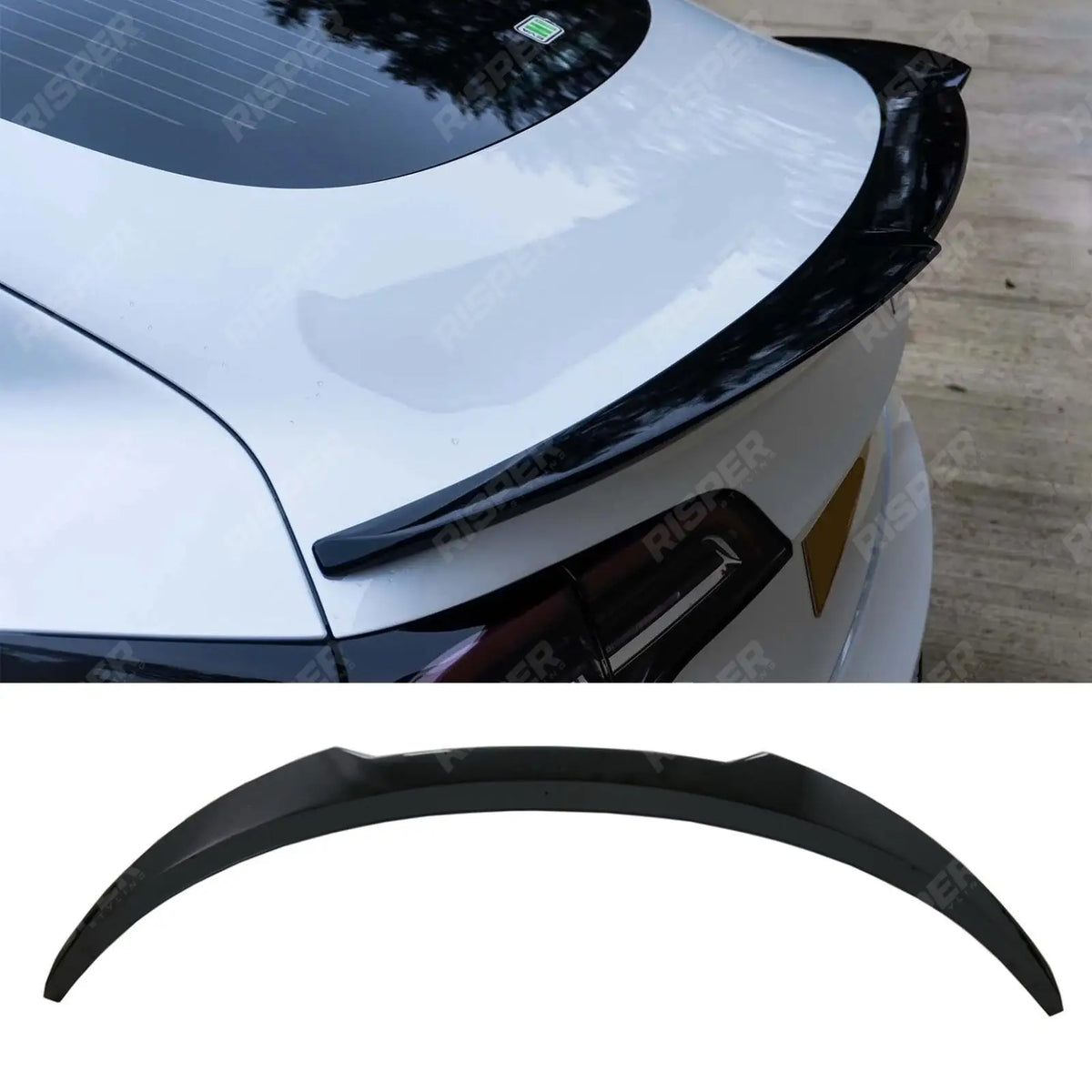 Rear Spoiler In Gloss Black For Tesla Model 3 2018 - 2023