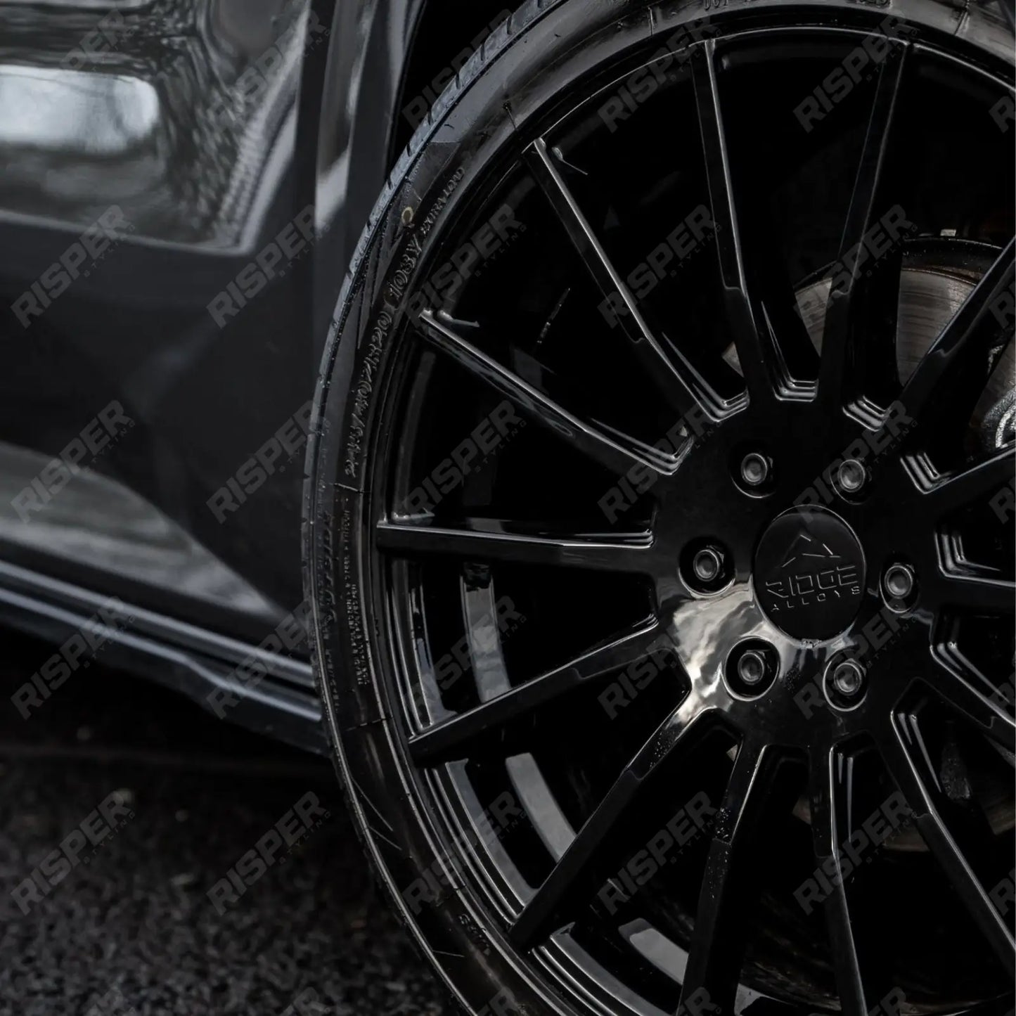 Ridge KN14 Gloss Black 6X120 20 Inch Alloys With Tyre & TPMS Package 245/40/20