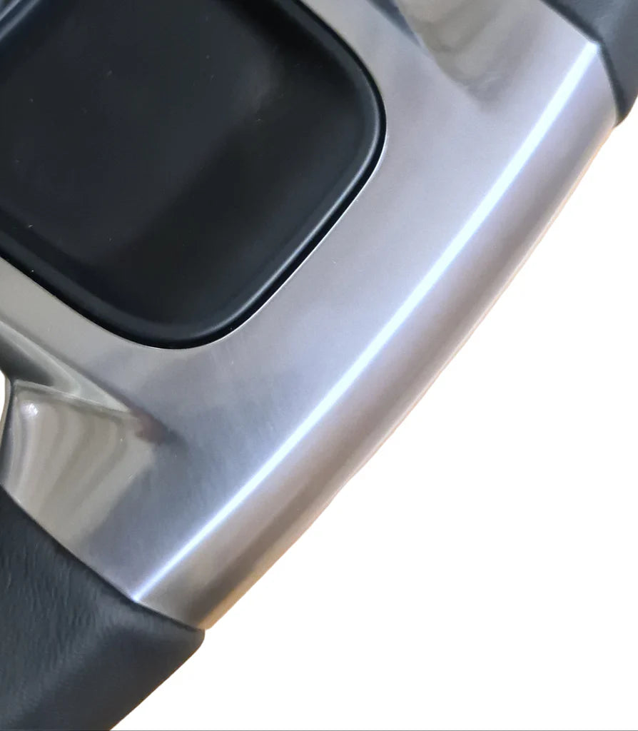 Genuine Abarth Steering Wheel – Leather with Brushed Alloy Inserts – 500 Abarth 595 (Paddle Shift)