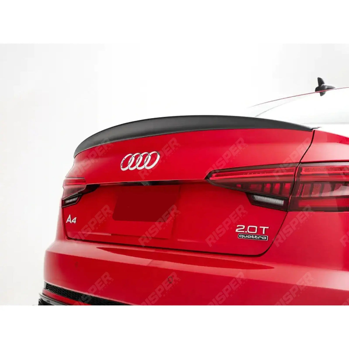 S4 Style Rear Spoiler In Gloss Black For Audi A4 B9 2016-2019