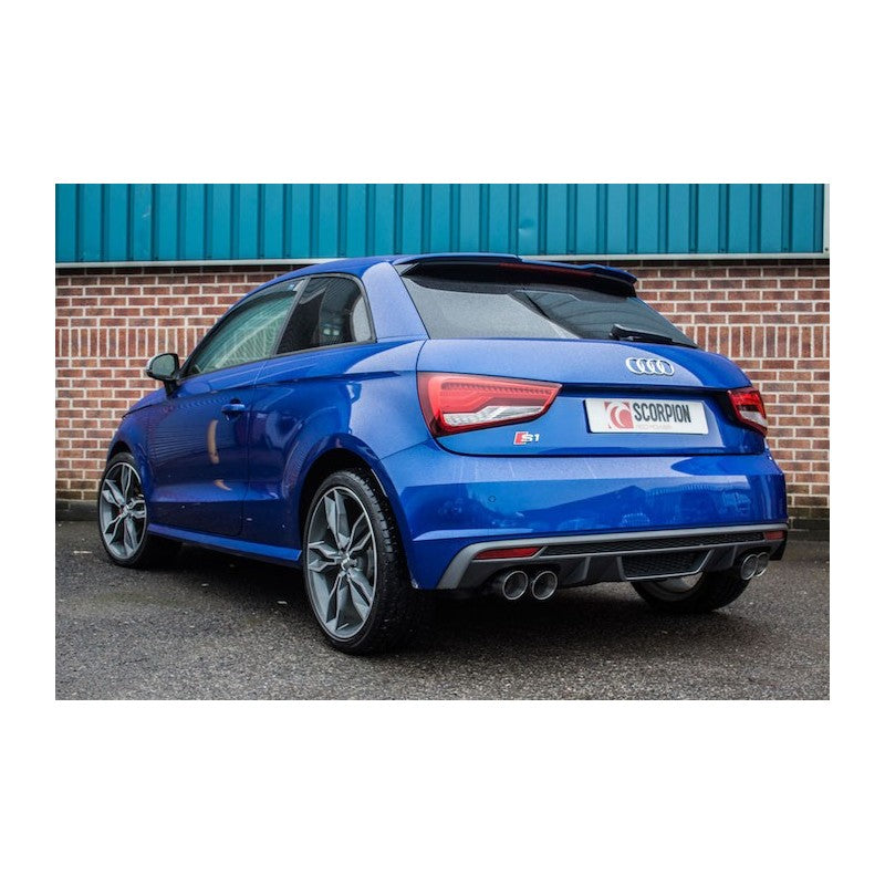 Scorpion Exhausts - Audi S1 2.0 TFSi Quattro 2014 To 2018 Non-Res Cat-Back System With Electronic Valves SAUS045D - TMC Motorsport