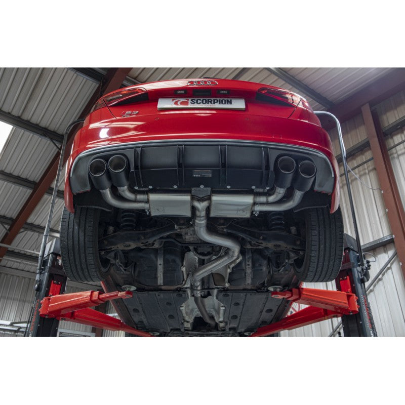Scorpion Exhausts - Audi S3 8V 2.0T 3 Door & Sportback Non Resonated Cat-Back / GPF Back System NON VALVED SAUS109CF - TMC Motorsport