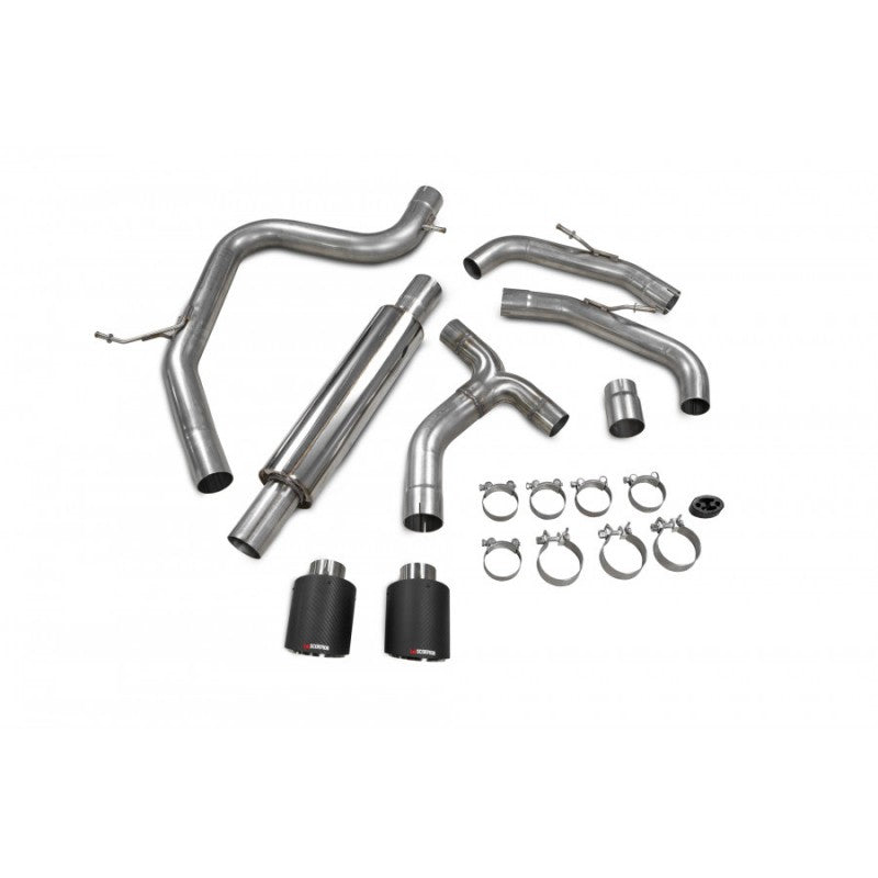 Scorpion Exhausts - Volkswagen Golf MK8 GTi Clubsport Resonated Predator GPF Back System LOUD SVW070CF - TMC Motorsport