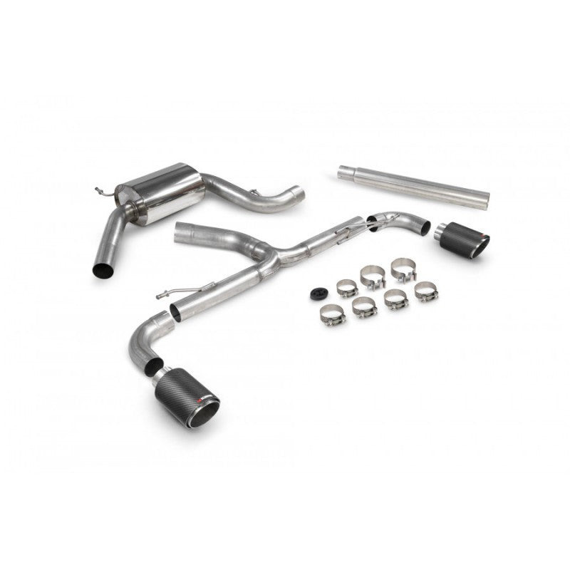 Scorpion Exhausts - Volkswagen Scirocco R 2009 To 2017 Resonated Predator Cat-Back System SVW072CF - TMC Motorsport