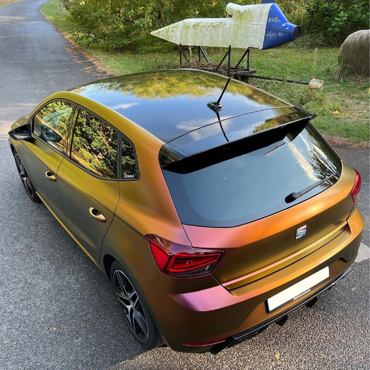 Seat Ibiza 5dr Mk5 6f 2017-2022 'cupra Look' Rear Spoiler In Gloss Black - TMC Motorsport