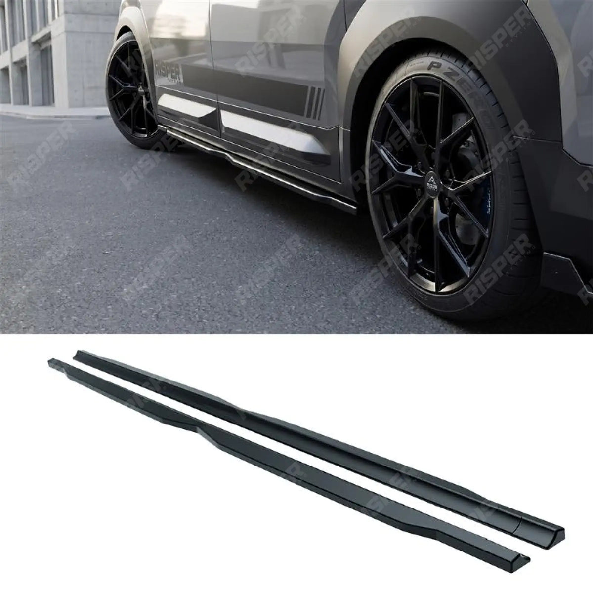 Side Skirt Splitters in Gloss Black For Kia Pv5 Cargo & Passenger 2025+