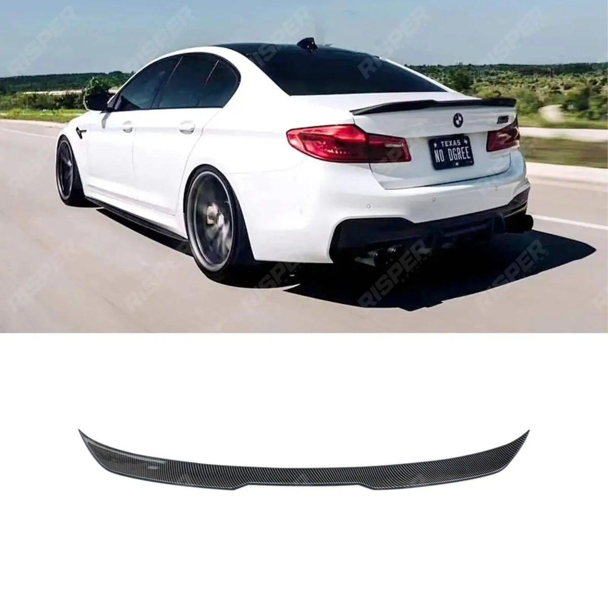 Carbon Look CS Style Rear Spoiler For BMW 5 Series M5 G30 F90