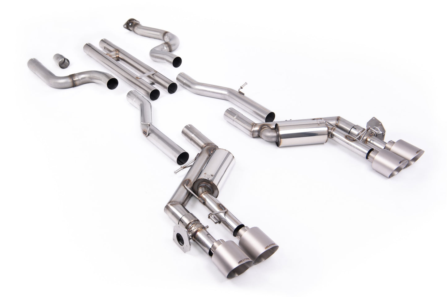 Chevrolet Camaro SS Gen 6 - H-Pipe Valved Cat-Back System with Quad Brushed Titanium Tips