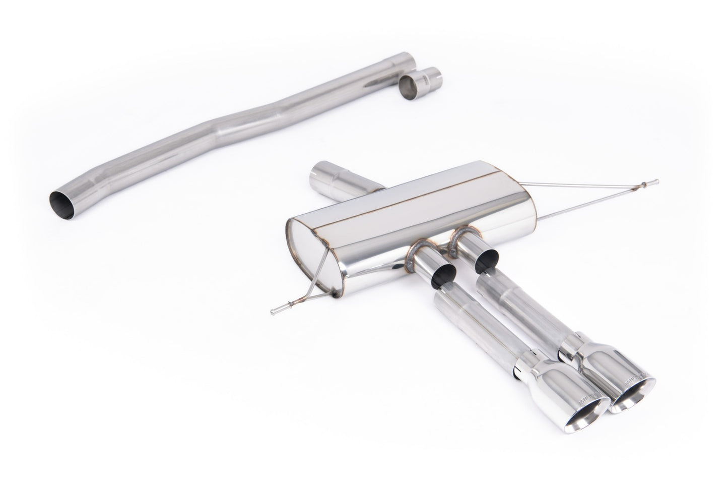 F66 Mini Cooper S Non-Resonated (louder) OPF/GPF Back System for Milltek Design Diffuser only with Polished Tips