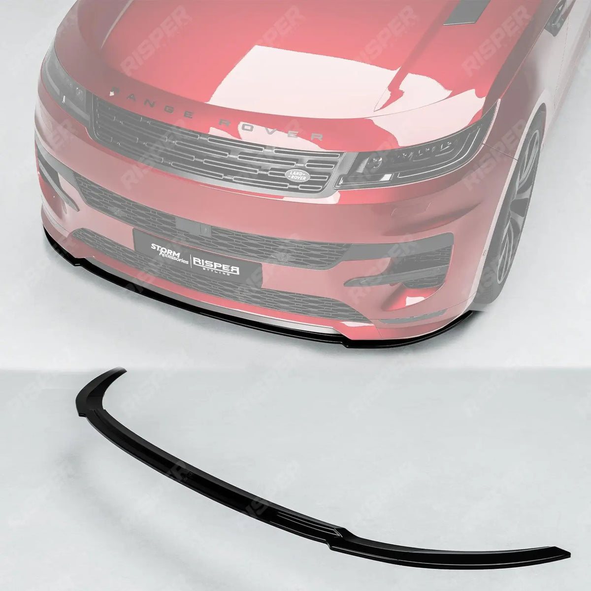 SV Style 3pc Front Splitter Lip In Gloss Black For Range Rover Sport L461 2023+