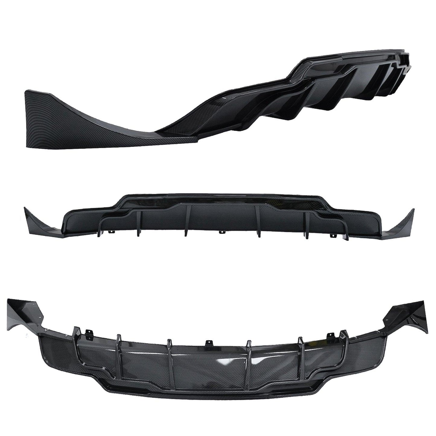 Tesla Model 3 2018 - 2023 Rear Diffuser In Carbon Look - TMC Motorsport