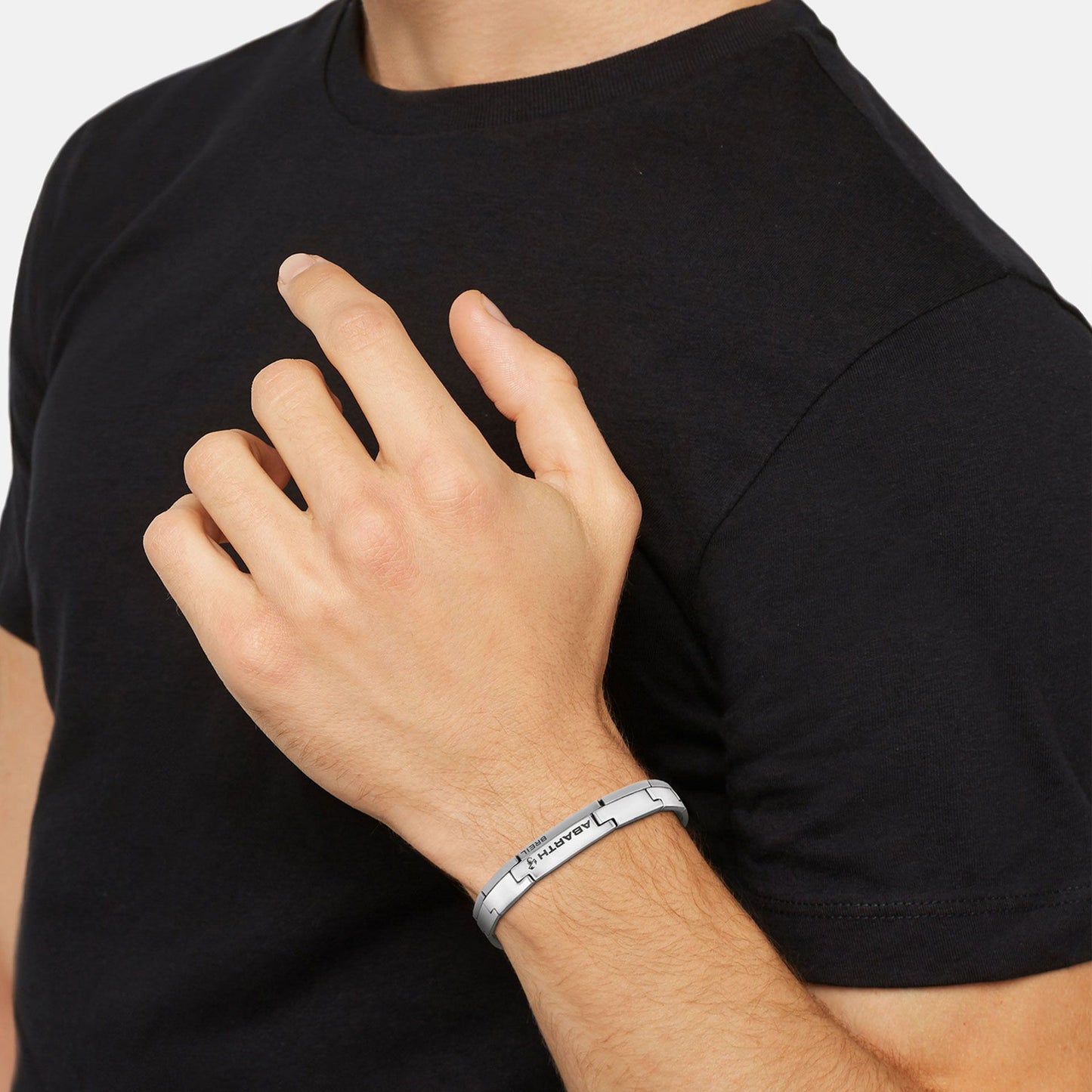 Genuine Abarth Polished Steel Bracelet With Abarth Logo - TMC Motorsport