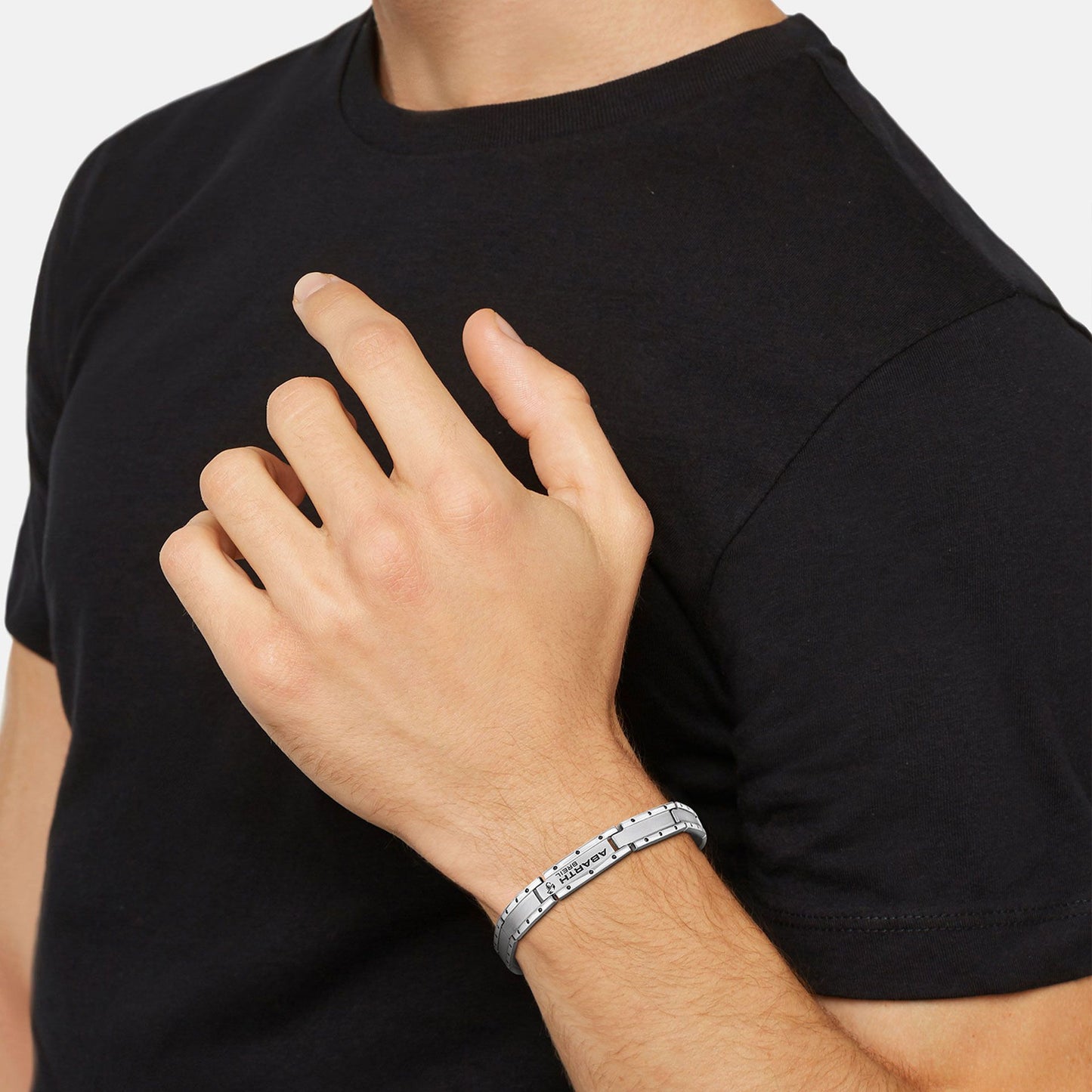 Genuine Abarth Brushed Steel Bracelet With Abarth Logo - TMC Motorsport