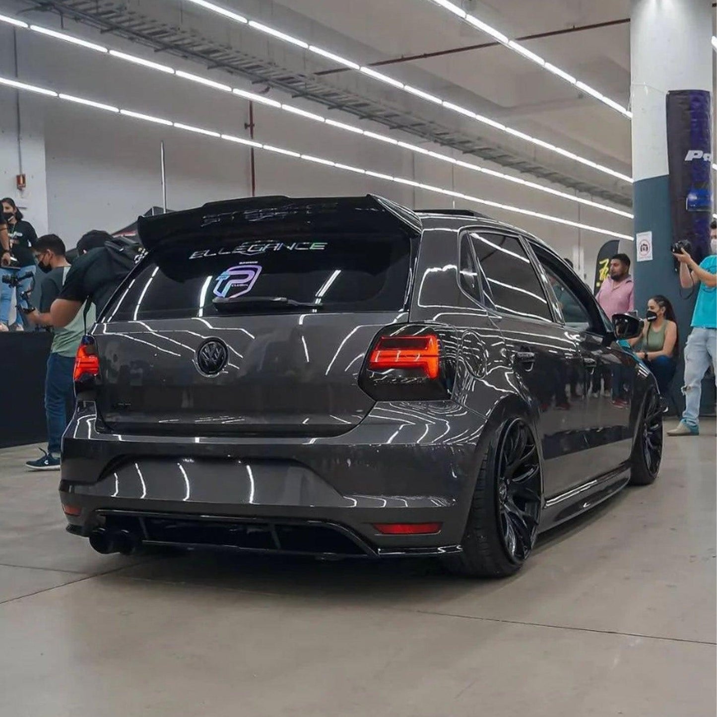 VW Polo 2009-2018 6C 6R GTI R 'Batman' Style Rear Spoiler in Gloss Black - TMC Motorsport