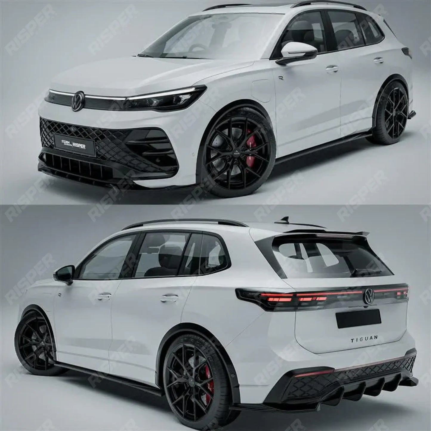 VW Tiguan MK3 2024 On Side Skirts In Gloss Black