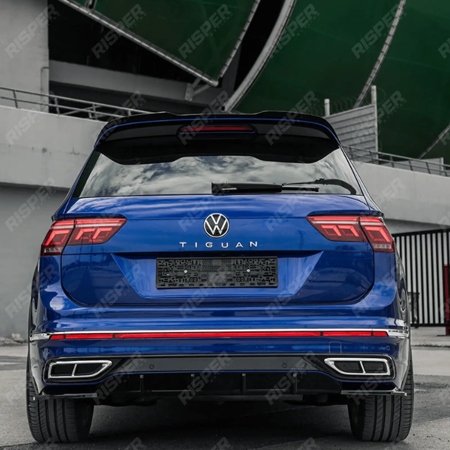 Vw Tiguan R-Line 2020-2024 Rear Side Splitters In Gloss Black