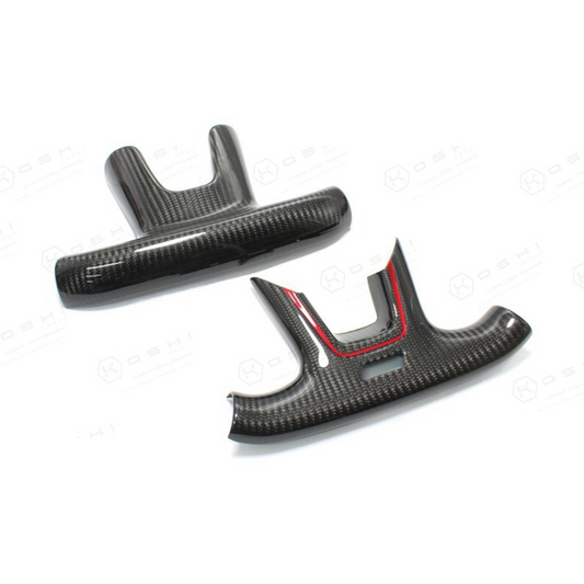 Audi RS3/RS4 Steering Wheel Lower Part (2017-2018) Red Stripe - Carbon Fibre