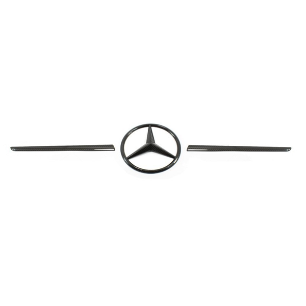 Mercedes Benz SLK R172 Front Logo Trims - Carbon Fibre - TMC Motorsport