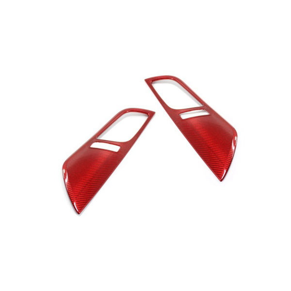 Mercedes Benz SLK R172 Internal Door Trim Handles Red - Carbon Fibre - TMC Motorsport