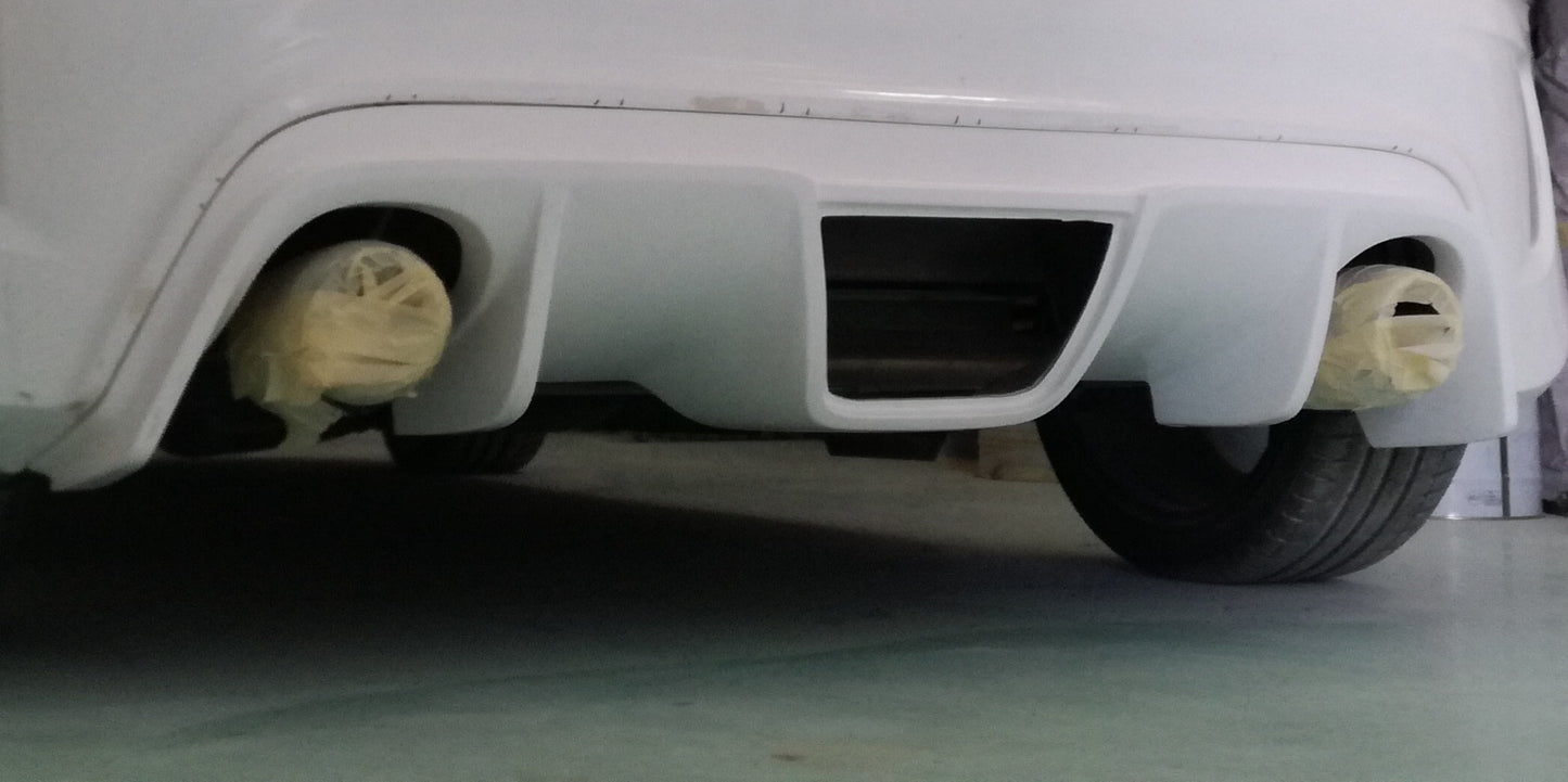 Abarth 500 / 595 / 695 Biposto Style Rear Diffuser + Abarth Style Grille (For Cadamuro Biposto Bumper Only) - Cadamuro - TMC Motorsport