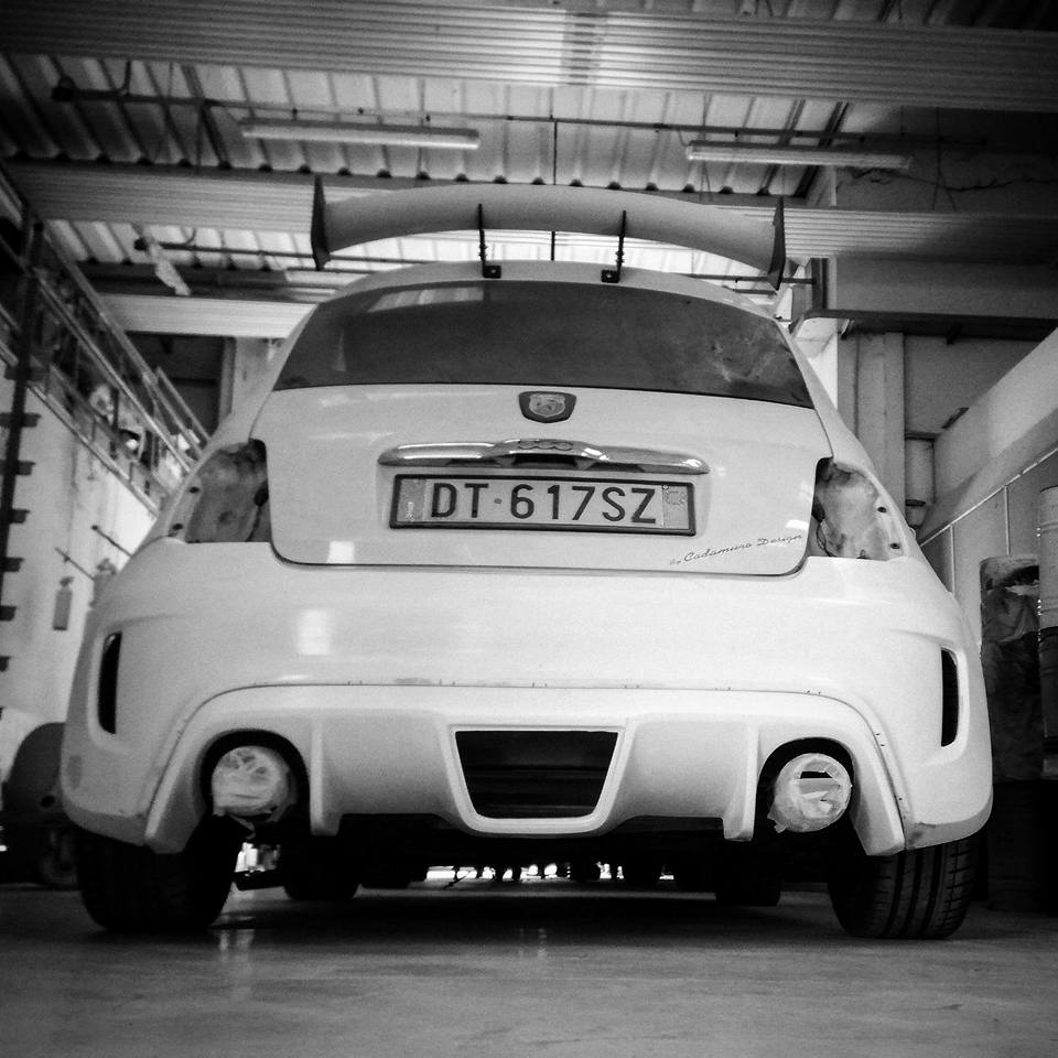 Abarth 500 / 595 / 695 Biposto Style Rear Bumper + Rear Diffuser + Abarth Style Grille - Cadamuro - TMC Motorsport