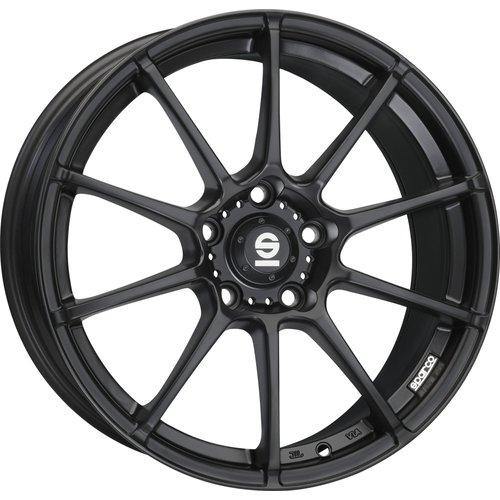 17" Sparco Assetto Gara Matt Black Set Of 4 Alloy Wheels 17x7 Et30/Et37 Pcd 4x100 For Abarth 500 / 595 / 695 - TMC Motorsport