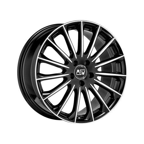 GLOSS BLACK FULL POLISHED MSW 30 BY OZ RACING SET OF 4 ALLOY WHEELS 18X8 5X114.3 ET45 FOR TOYOTA GR YARIS