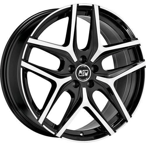 GLOSS BLACK FULL POLISHED MSW 40 BY OZ RACING SET OF 4 ALLOY WHEELS 18X8 5X114.3 ET45 FOR TOYOTA GR YARIS
