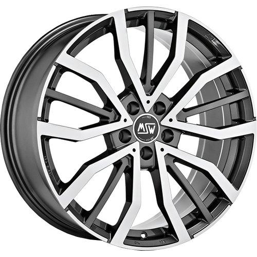 Toyota GR Yaris Gloss Gun Metal Full Polished MSW 49 By OZ Racing SET OF 4 Alloy Wheels 18x8 5x114.3 ET45 - TMC Motorsport