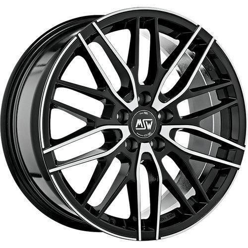 GLOSS BLACK FULL POLISHED MSW 72 BY OZ RACING SET OF 4 ALLOY WHEELS 18X8 5X114.3 ET45 FOR TOYOTA GR YARIS