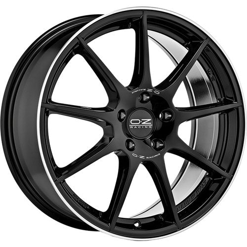 Veloce Gt Gloss Black Diamond Lip Silver Lettering By Oz Racing Set Of 4 Alloy Wheels 18x8 5x114.3 Et45 For Toyota Gr Yaris - TMC Motorsport