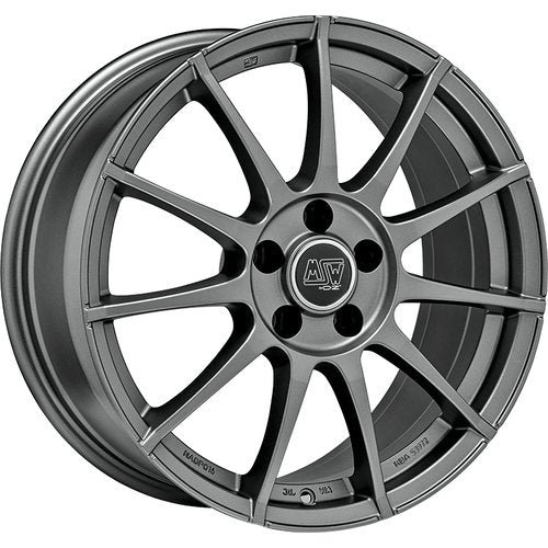 17" Msw 85 By Oz Racing Matte Graphite Grey Set Of 4 Alloy Wheels 17x7 Et37 Pcd 4x100 For Abarth 500 / 595 / 695 - TMC Motorsport