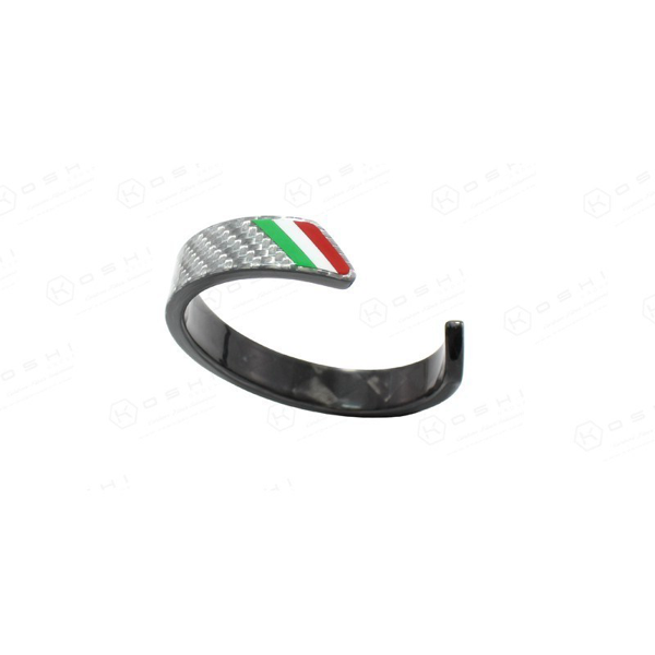 Bracelet White Italian Style - Carbon Fibre