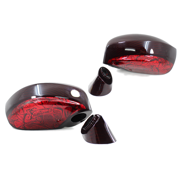 NISSAN GT-R Mirror Caps Red - Carbon Fibre - TMC Motorsport