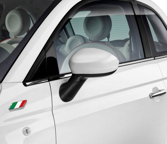 Genuine Fiat Pair of White Mirror Covers - 500 & 500c