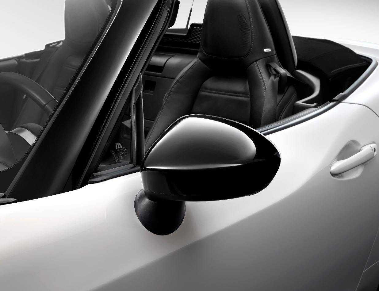 Genuine Abarth Mirror Covers, Piano Black - 124 Spider - TMC Motorsport