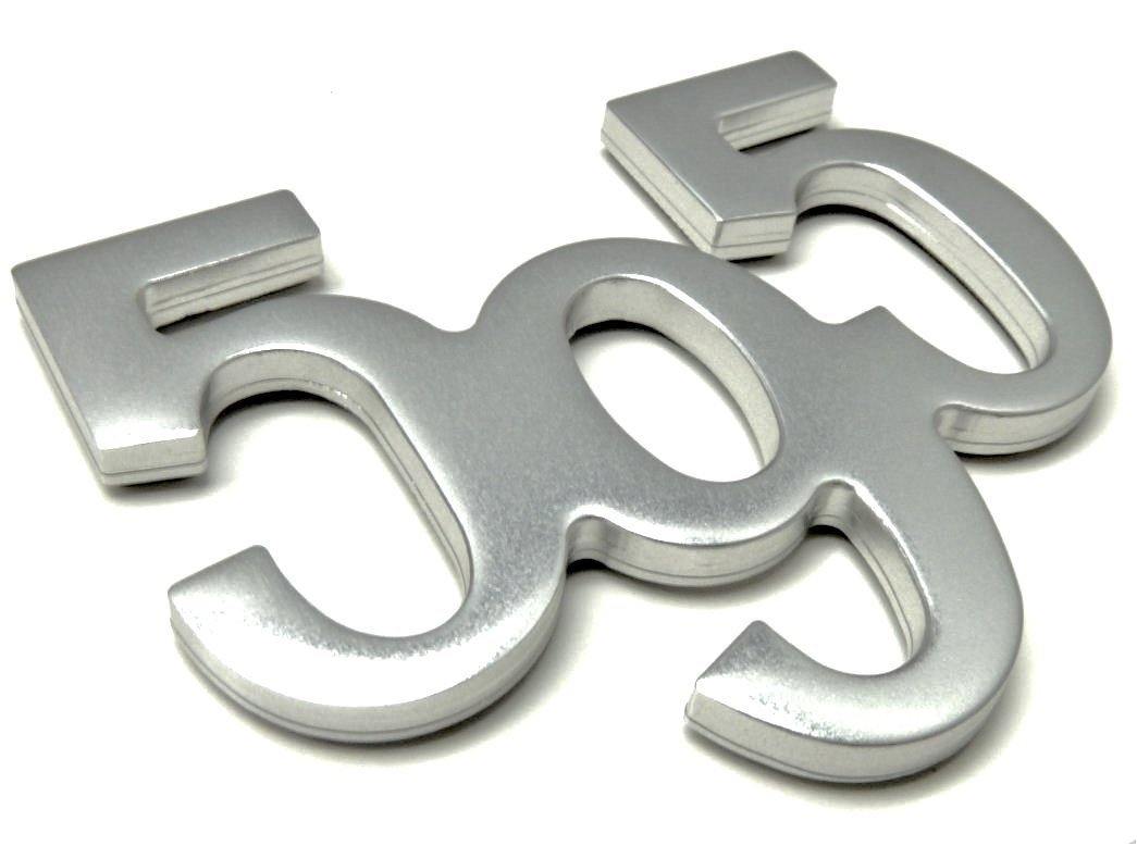 Genuine Abarth Badge "Abarth 595" - 500 Abarth - Satin Chrome - TMC Motorsport