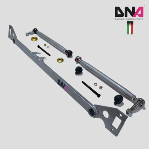 Lotus Elise L4 / Lotus Exige L4 DOUBLE SHEAR TOE-LINK STIFFENING CHASSIS BAR + ALLUMINIUM RACE TOE-LINK ON UNIBALL KIT - DNA RACING - TMC Motorsport