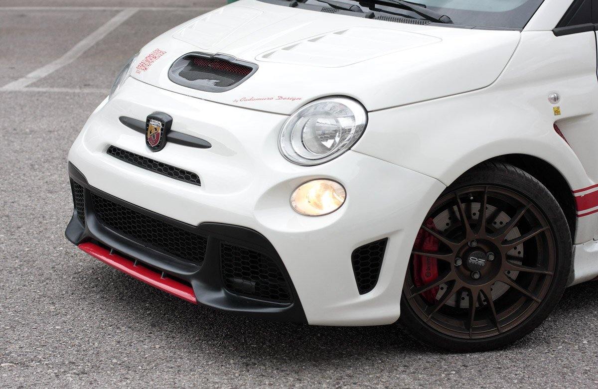 Abarth 500 / 595 / 695 Series 3 Front Bumper 2016 Biposto Look with Metal Grilles + Front Mask Biposto Look - Cadamuro - TMC Motorsport