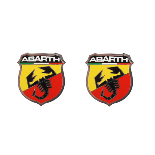 Sticker Set Abarth Scudetto 'Medio' Silver Look - TMC Motorsport