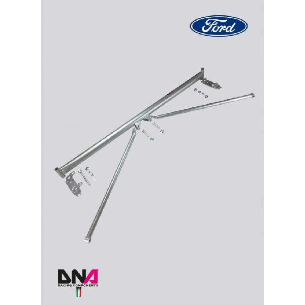 Ford Fiesta MK7/MK7.5 Rear Strut Bar With Tie Rods Kit - DNA Racing - TMC Motorsport