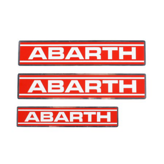 Abarth Stripe Logo Badge Sticker - Triple Pack