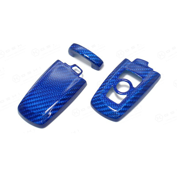 BMW M3/M4/M5 Key Cover Blue - Carbon Fibre - TMC Motorsport