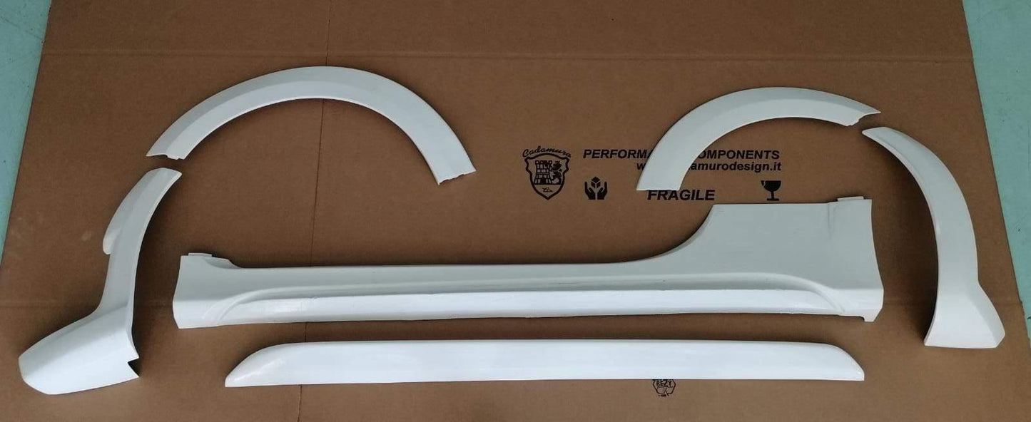 Abarth 500 / 595 / 695 70TH ANNIVERSARIO FRONT AND REAR FENDERS AND SIDE SKIRTS - Fiberglass - Cadamuro - TMC Motorsport