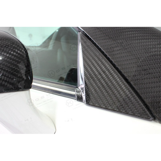 Mercedes Benz SLK R172 External Door Triangles Trim Cover - Carbon Fibre