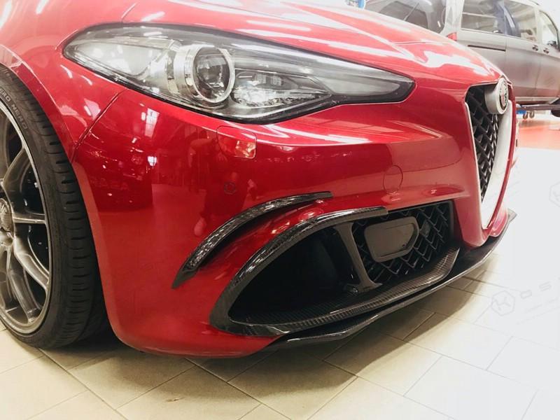 Alfa Romeo Giulia QV Aggressive Front Bumper Flaps - Carbon Fibre - TMC Motorsport