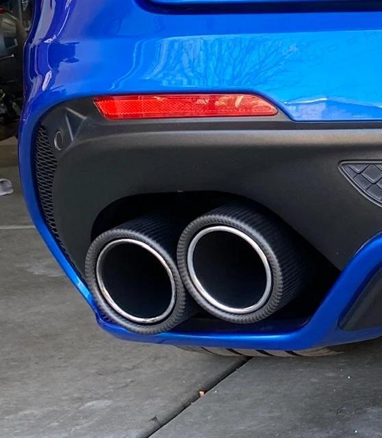Alfa Romeo Giulia QV / Stelvio QV Exhaust Pipes - Carbon Fibre - TMC Motorsport
