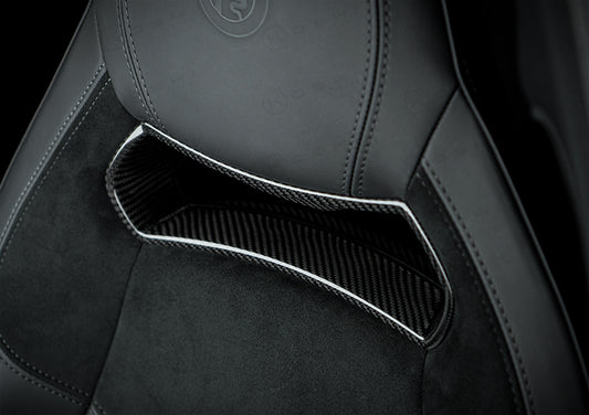 Alfa Romeo Giulia QV Sparco Seats Headreast Insert Cover - Carbon Fibre