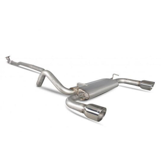 Scorpion Exhausts Non-Resonated Cat Back System for Abarth 500/595/695 - Silver Tips